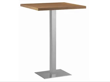 XT 480AQ - Square steel and wood high table _ Et al.